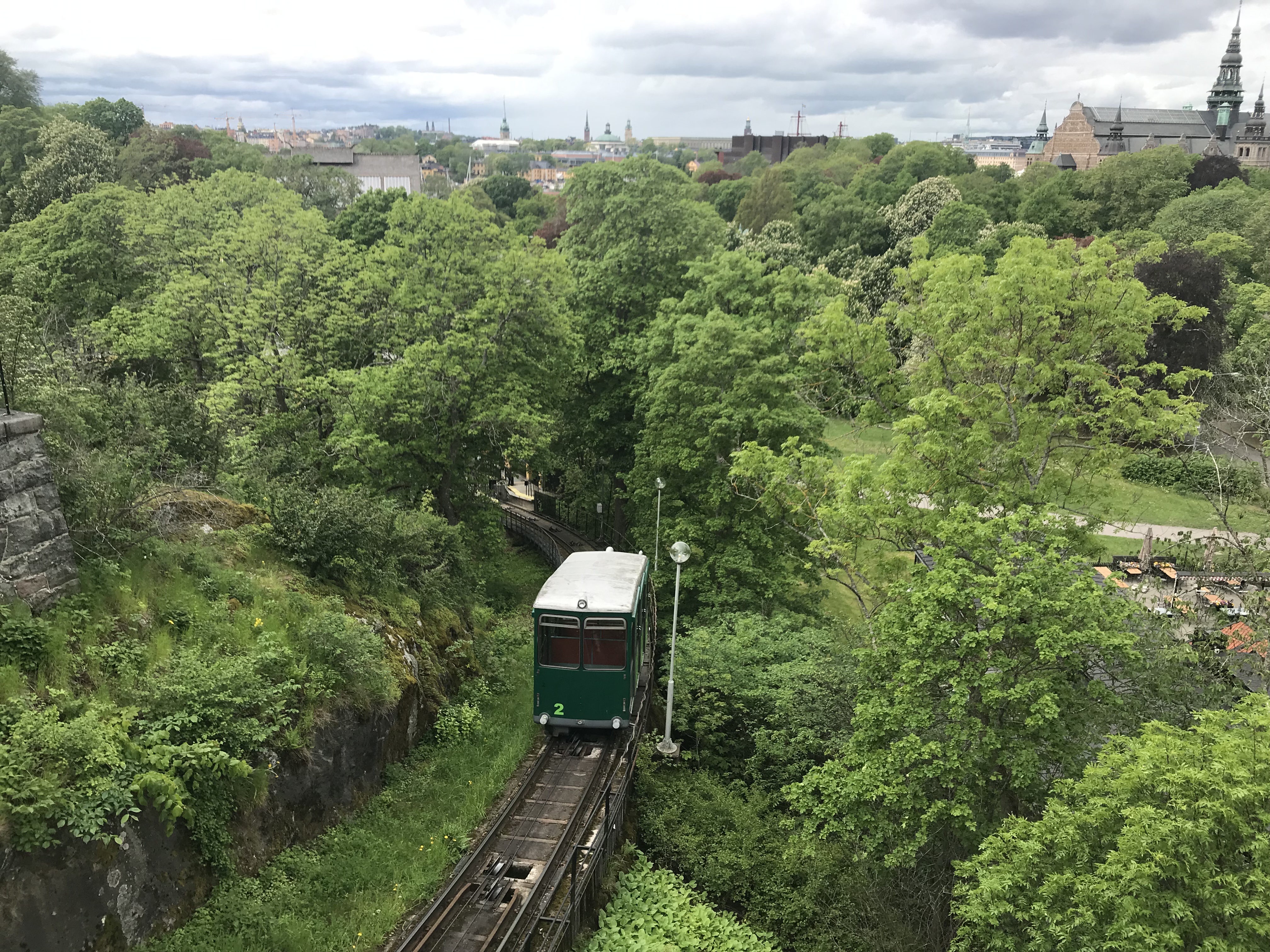 The Funicular rail at Skansen, Stockholm, is a great way of going up and down this open air museum which showcases the Swedish way of life 